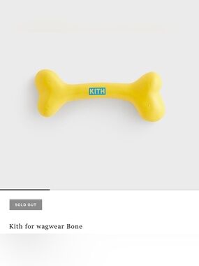 Kith Yellow Dog Bone Toy